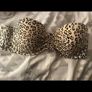 Victoria Secret Cheetah Bandeau Bathing Suit Top